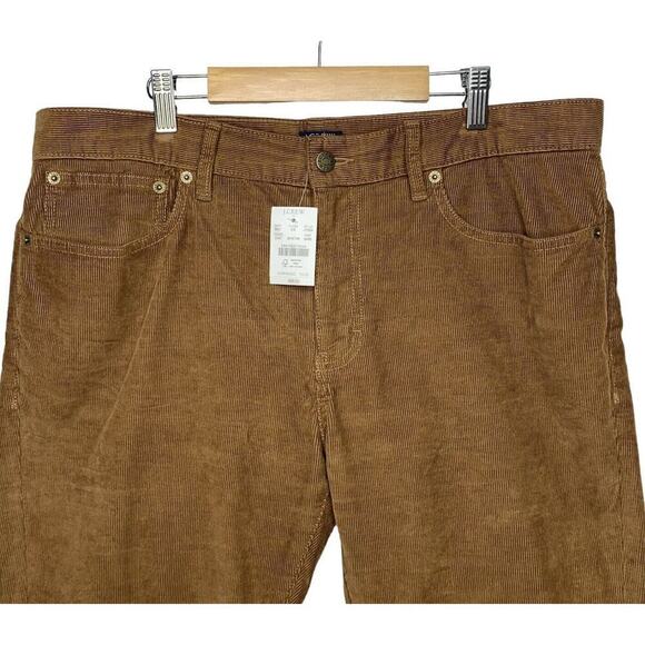 J Crew Flex Slim Fit Straight Leg Corduroy Pants Mens Size 34x30 Brown NWT $98 - Picture 7 of 14